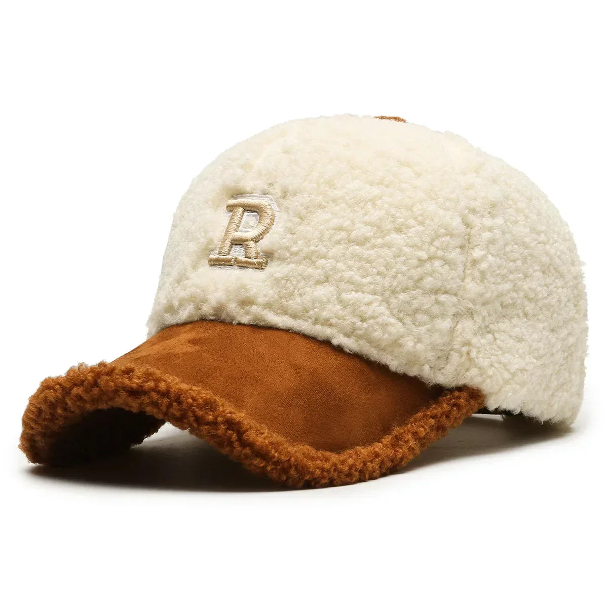 Casquette Fourrure Brodée R - Blanc / Unique