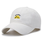 Casquette Happy Brodée - Blanc / Unique