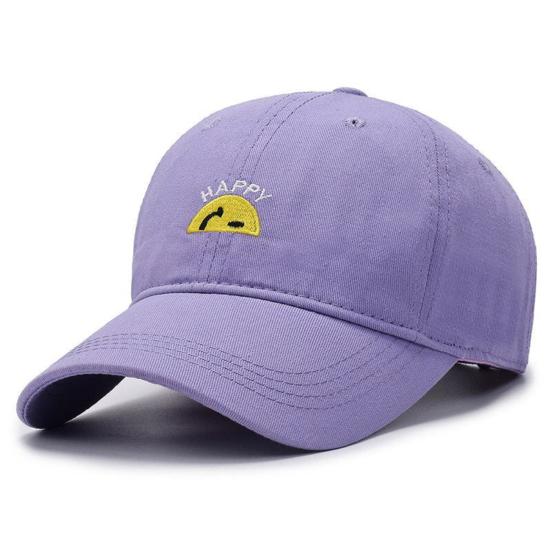Casquette Happy Broderie - Violet / Unique