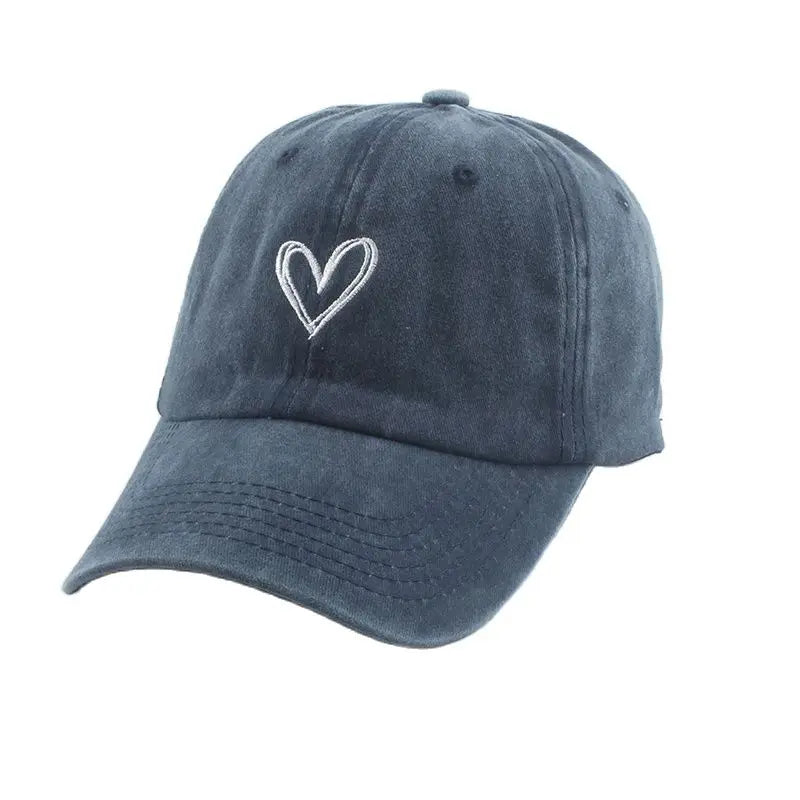 Casquette Heart Brodée - Bleu / Unique