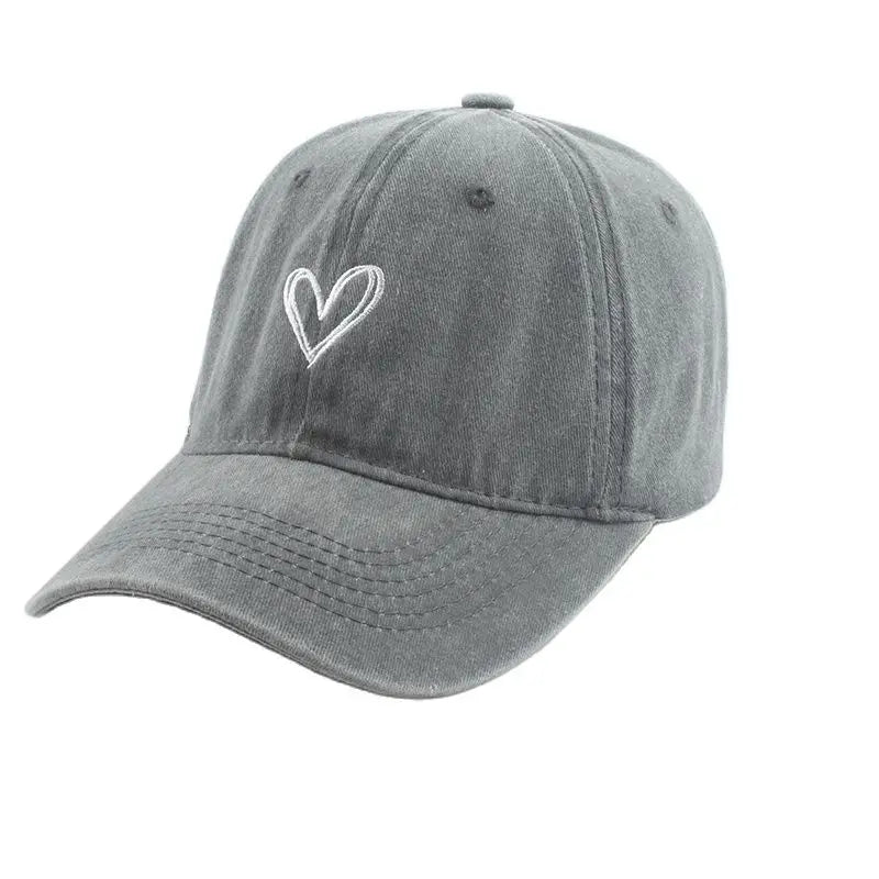Casquette Heart Brodée - Gris / Unique