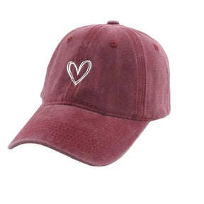Casquette Heart Brodée - Rouge / Unique