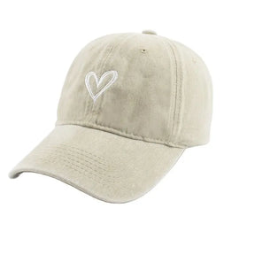 Casquette Heart Broderie - Beige / Unique
