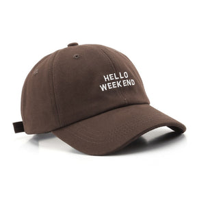 Casquette Hello Week-end Brodée - Marron / Unique