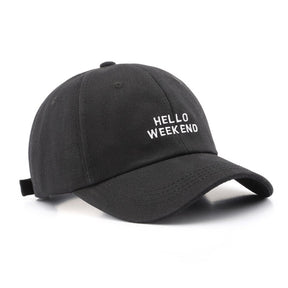 Casquette Hello Week-end Brodée - Noir / Unique