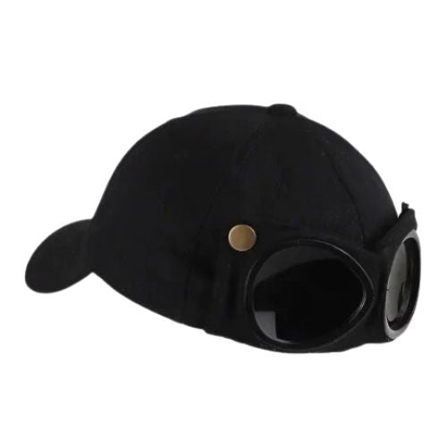 Casquette Lunette Vintage - Noir / Unique