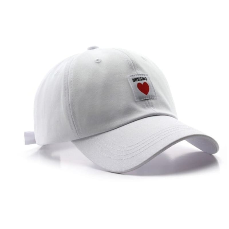 Casquette Missing love Brodée - Blanc / Unique