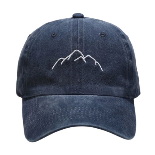 Casquette Montagne Brodée - Bleu-Marine / Unique