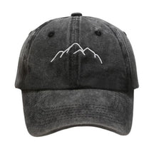 Casquette Montagne Brodée - Noir / Unique