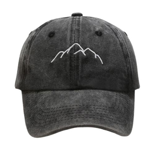 Casquette Montagne Broderie - Noir / Unique