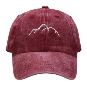 Casquette Montagne Broderie - Rouge / Unique