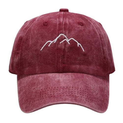 Casquette Montagne Broderie - Rouge / Unique
