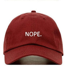 Casquette Nope Brodée - Rouge / Unique