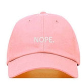 Casquette Nope Brodée - Rose / Unique