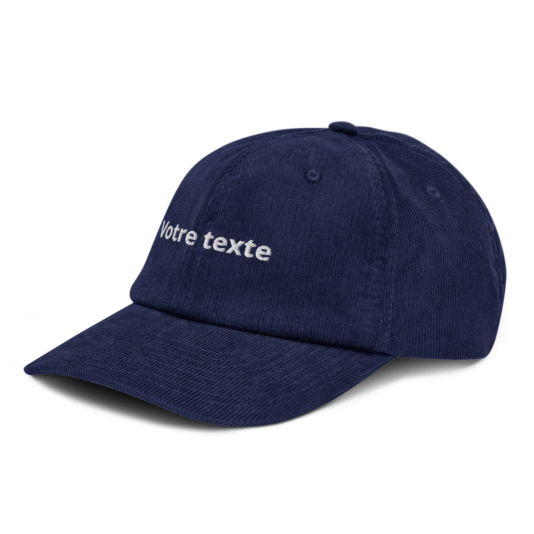 Casquette Personnalisée Brodée Velours - Bleu marine