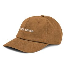 Casquette Personnalisée en Velours - Marron / Unique