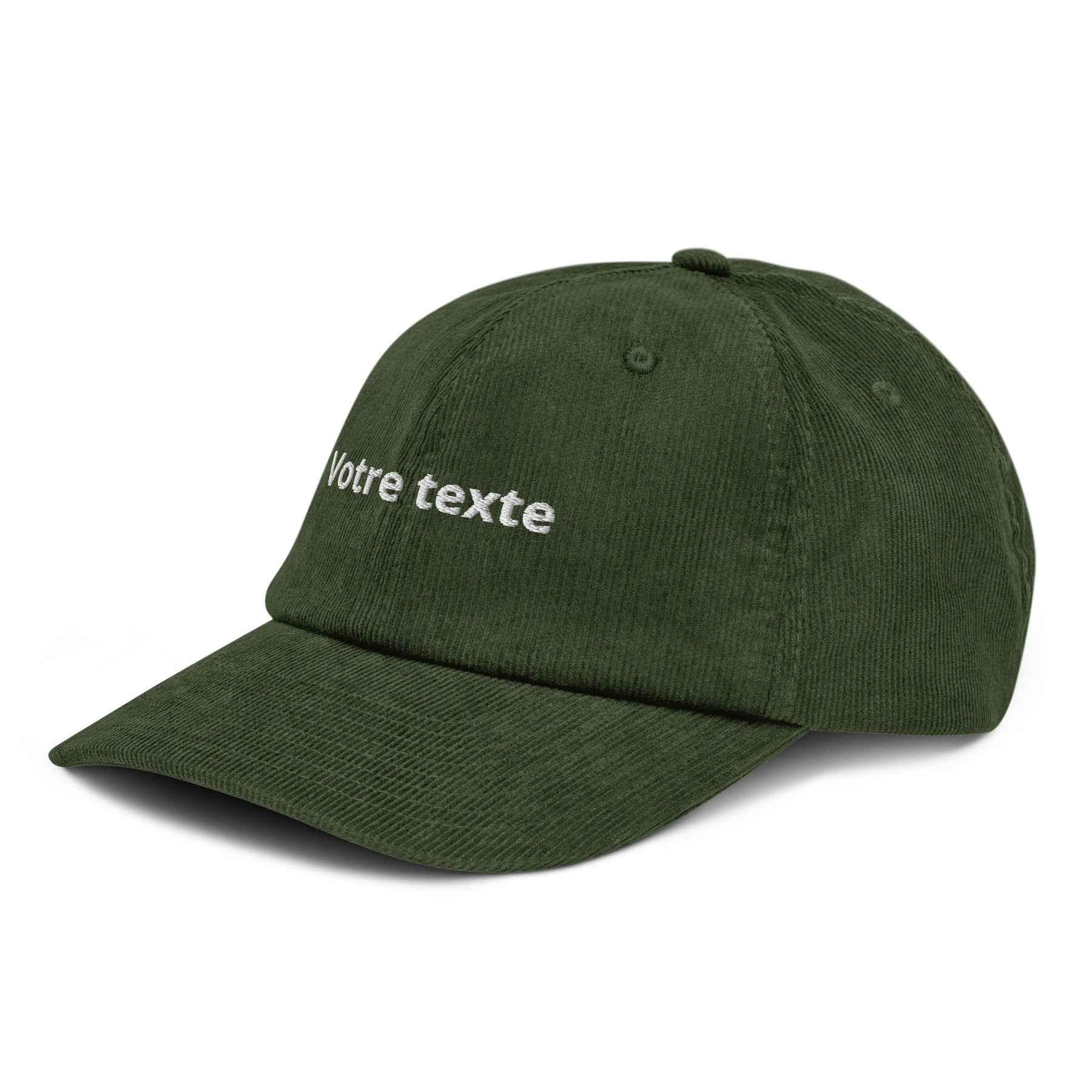 Casquette Personnalisée en Velours - Vert foncé / Unique