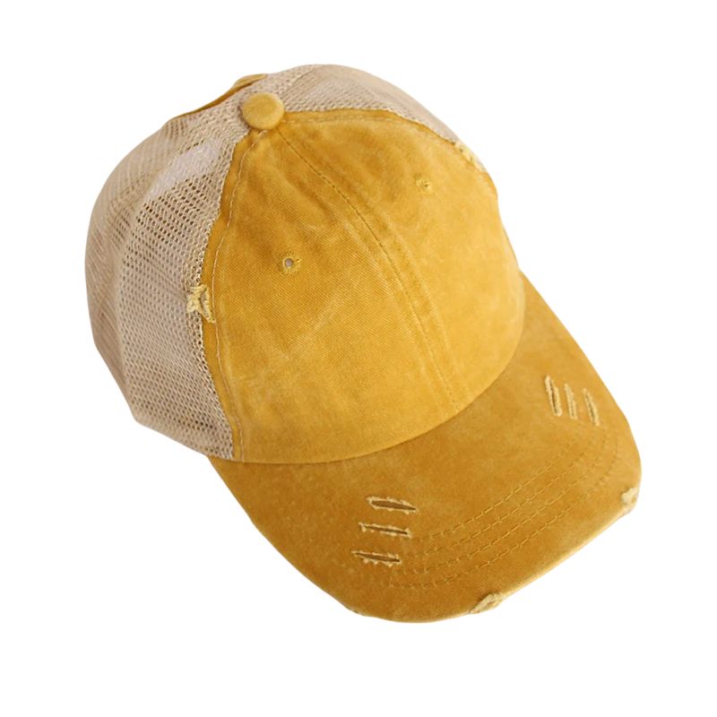 Casquette Queue de Cheval Femme - Jaune / Unique