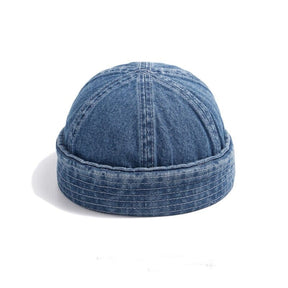 Casquette sans visière denim - Bleu / Unique