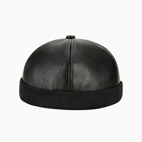 Casquette sans visière simili cuir