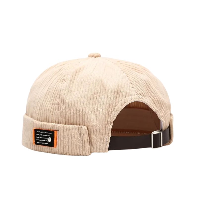 Casquette sans visière velours côtelé