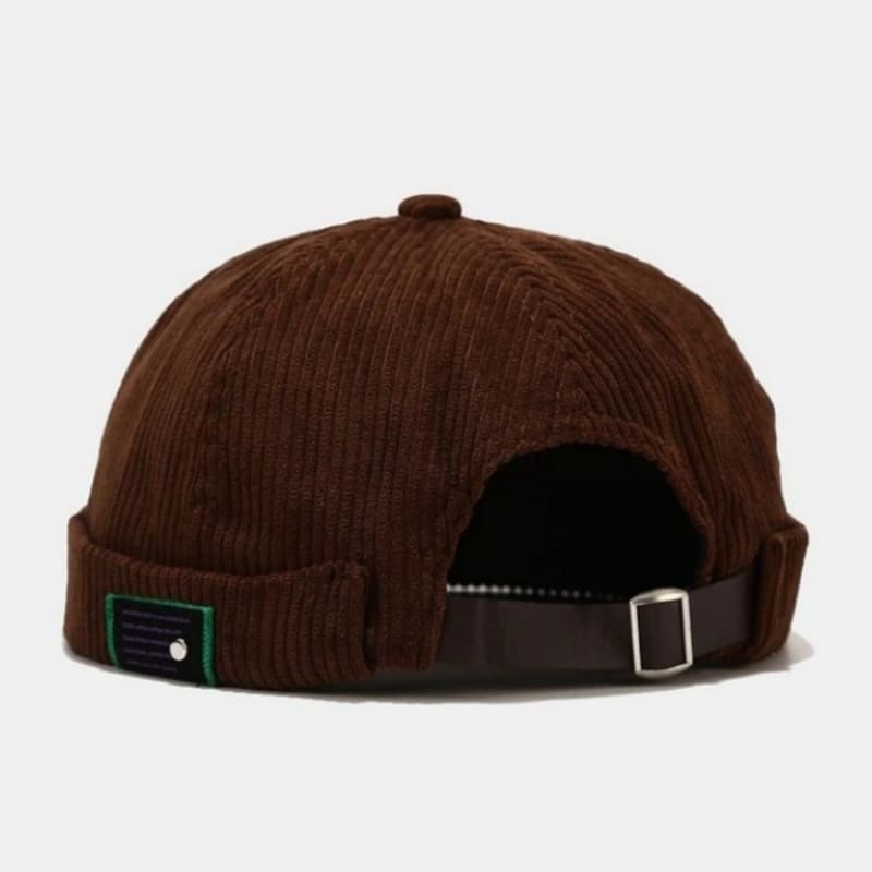 Casquette Sans Visière Velours - Marron / Unique