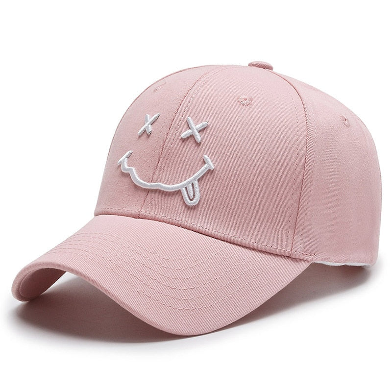 Casquette Smile Brodée - Rose / Unique