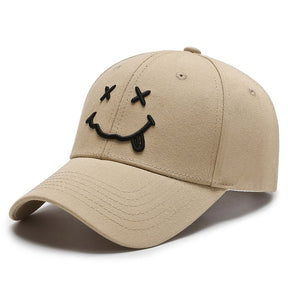 Casquette Smiley Brodée - Beige / Unique