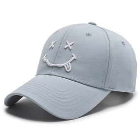 Casquette Smiley Brodée - Bleu / Unique