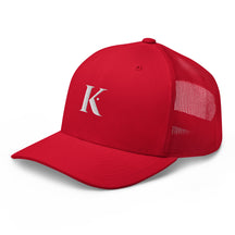 Casquette Trucker Brodée K - Rouge vif