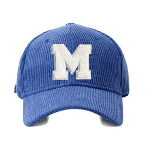 Casquette Velours Brodée M - Bleu / Unique