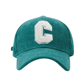 Casquette velours C Brodée - Vert / Unique