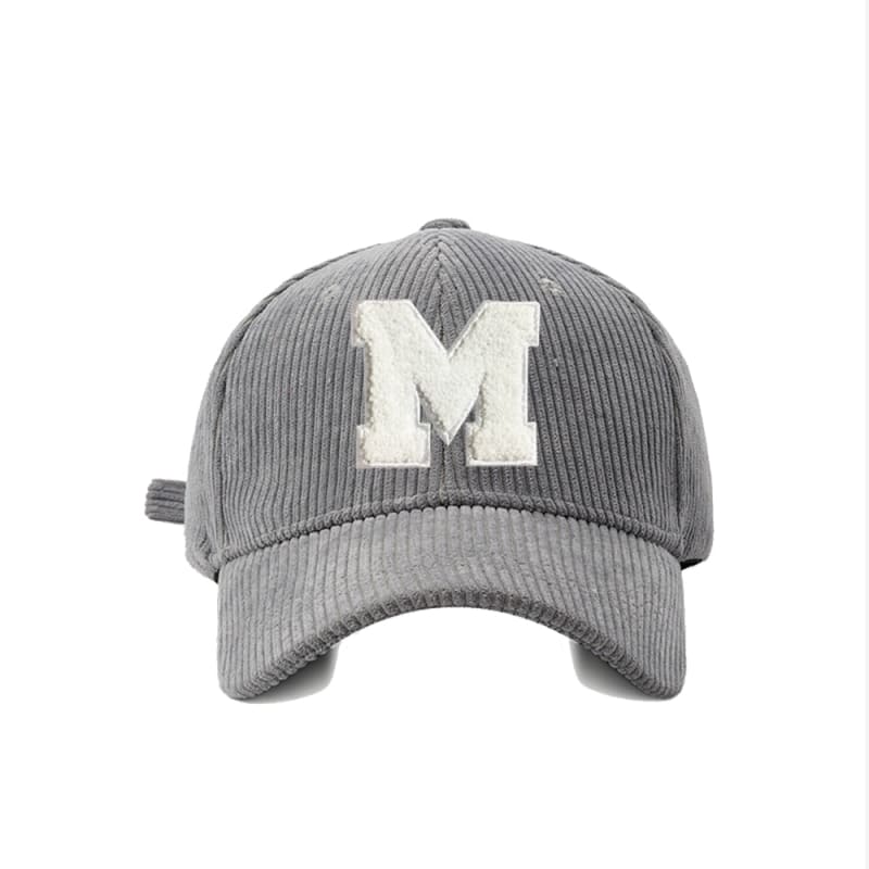Casquette velours M - Gris / Unique