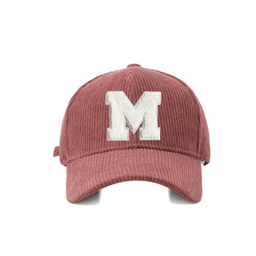 Casquette velours M - Rose / Unique