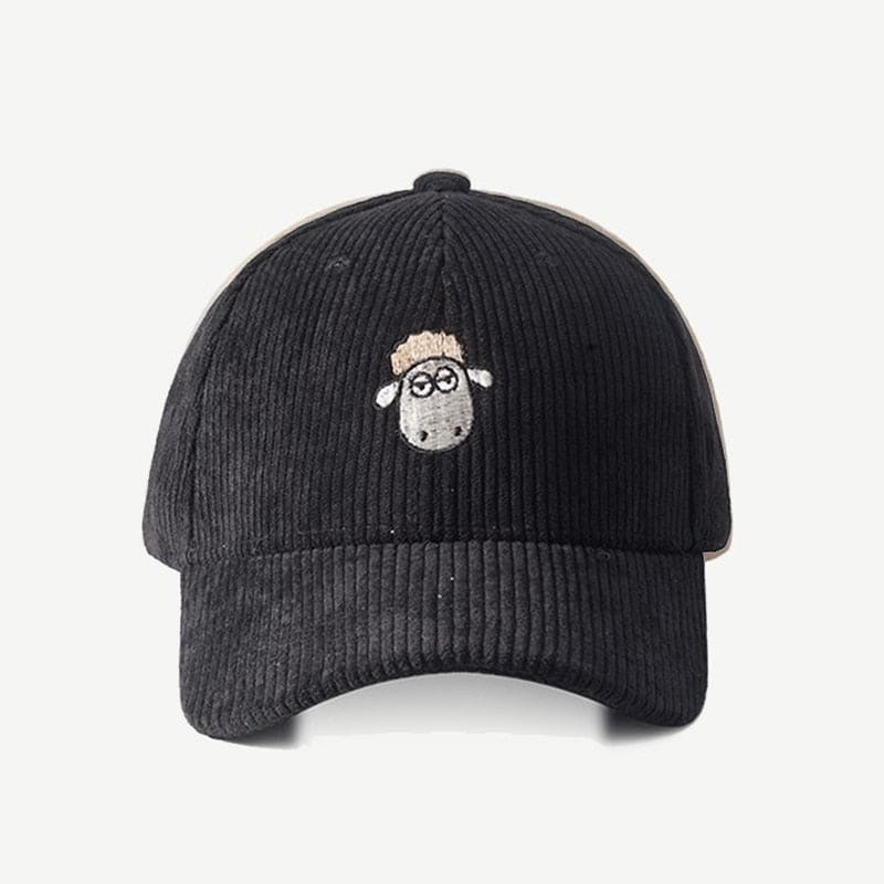 Casquette velours mouton - Noir / Unique