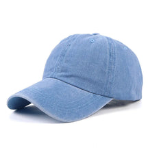 Casquette Vintage Usée Femme - Bleu-Clair / Unique