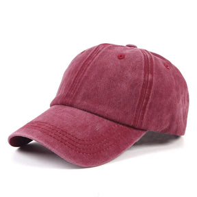 Casquette Vintage Usée Femme - Rouge / Unique